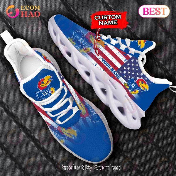 Personalized NCAA Kansas Jayhawks Max Soul Shoes, Sneaker