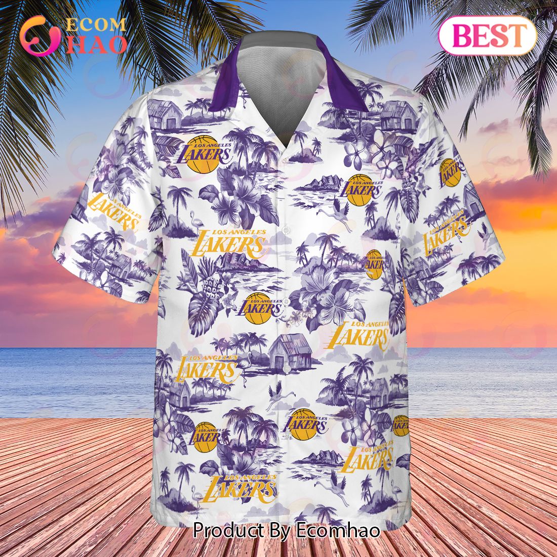 NBA Los Angeles Lakers 2023 AOP Hawaiian Shirt