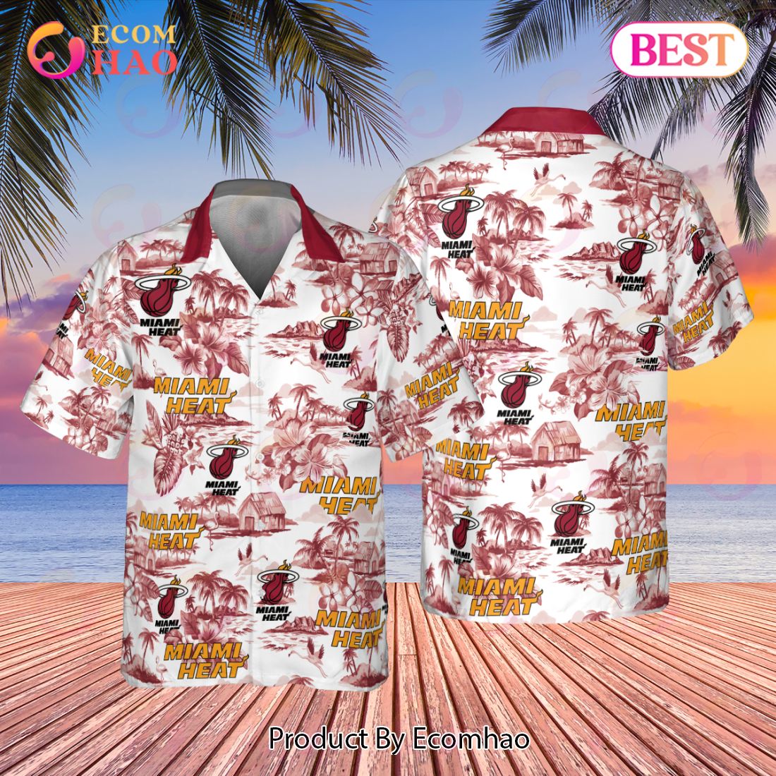 NBA Miami Heat 2023 AOP Hawaiian Shirt