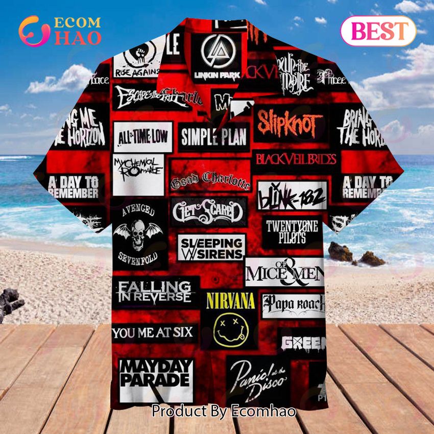 Rock Band Collage Universal Hawaiian Shirt