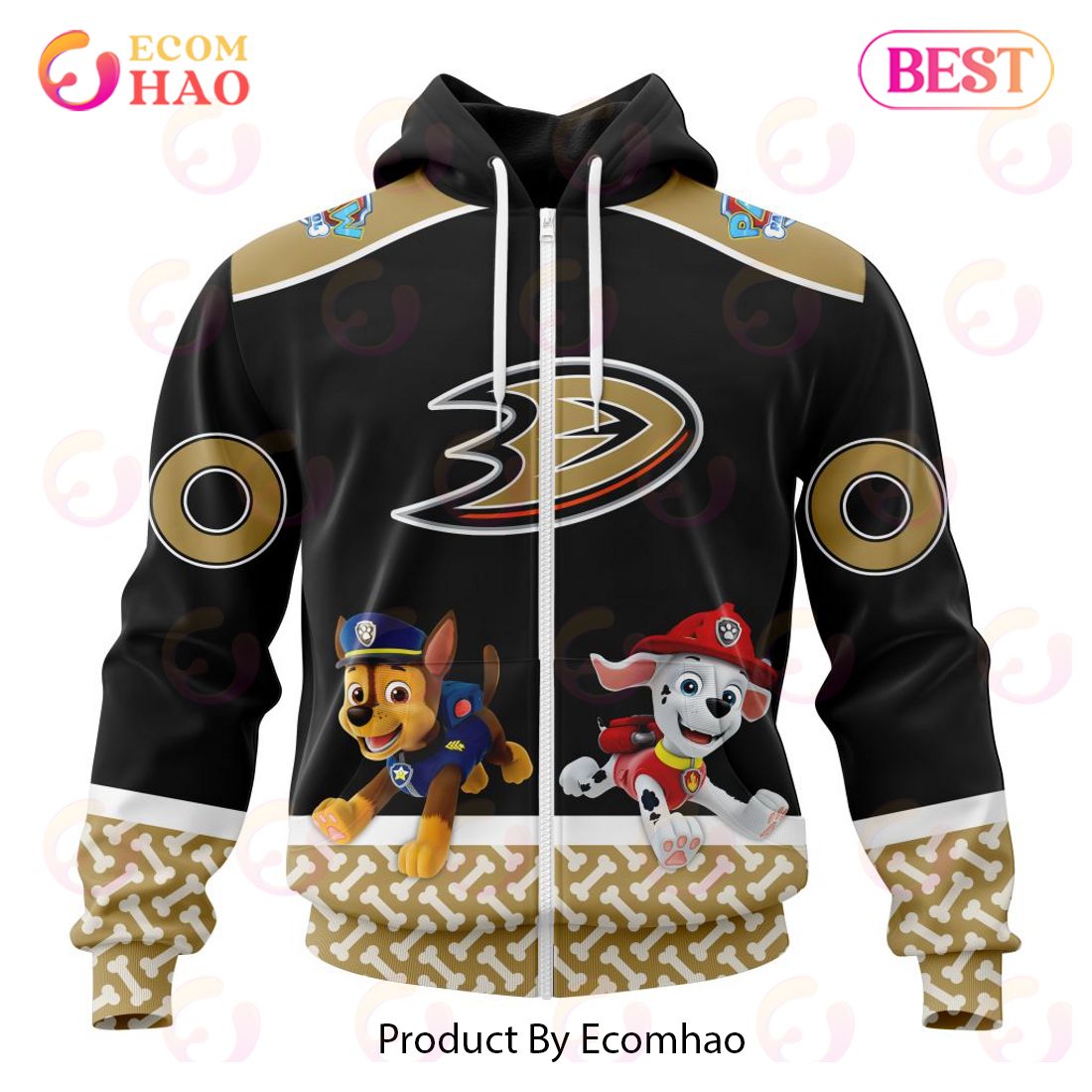 [NEW] NHL Anaheim Ducks Special Paw Patrol Design 3D Hoodie