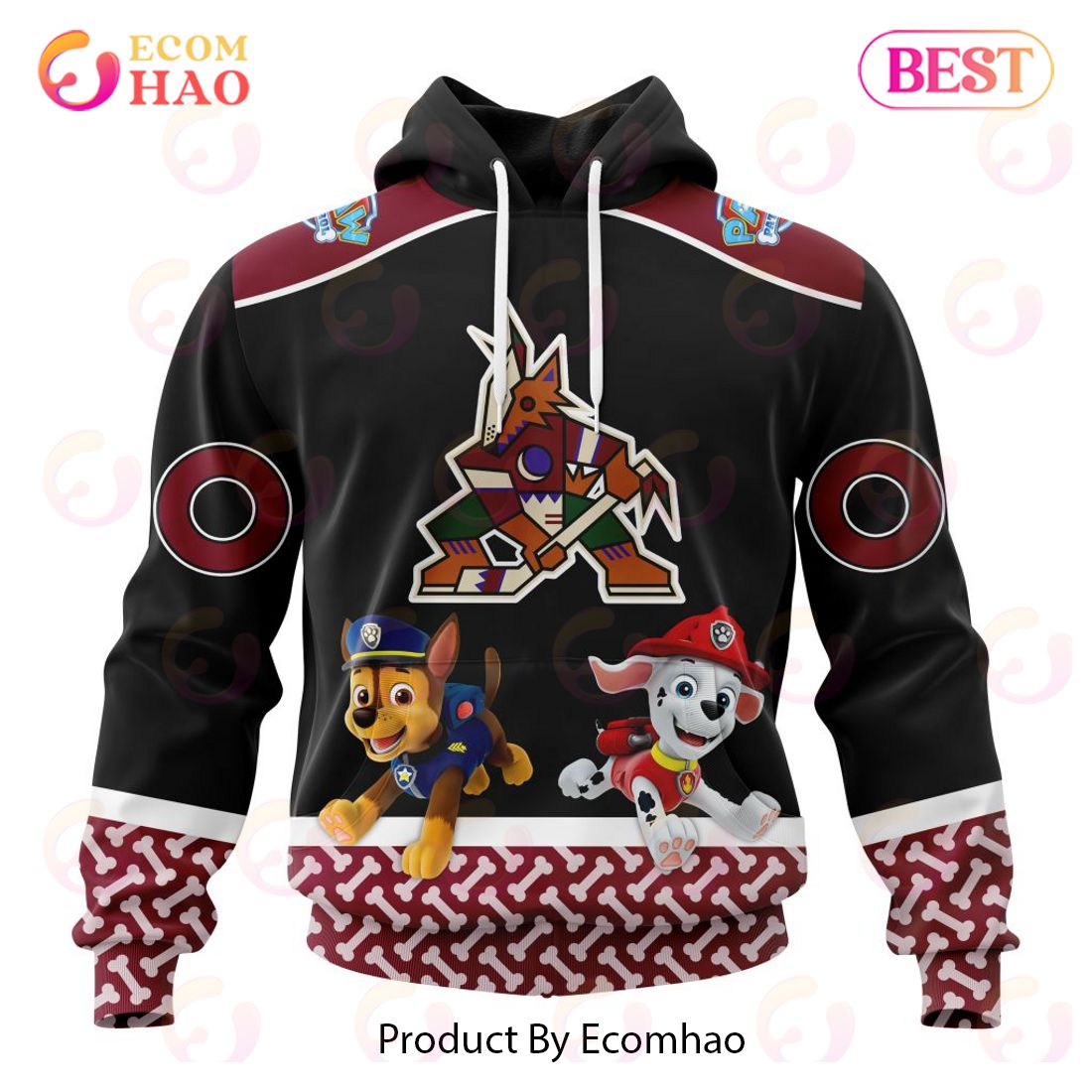 [NEW] NHL Arizona Coyotes Special Paw Patrol Design 3D Hoodie