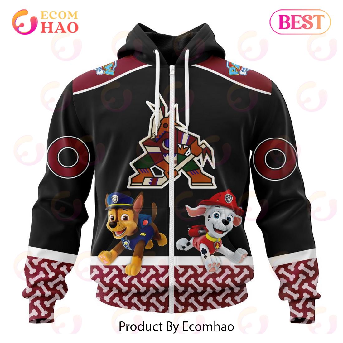 [NEW] NHL Arizona Coyotes Special Paw Patrol Design 3D Hoodie