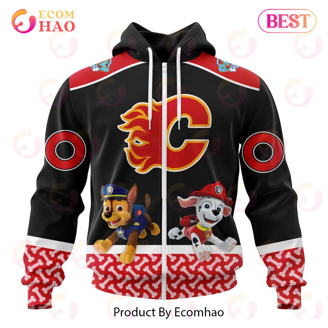 [NEW] NHL Calgary Flames Special Paw Patrol Design 3D Hoodie