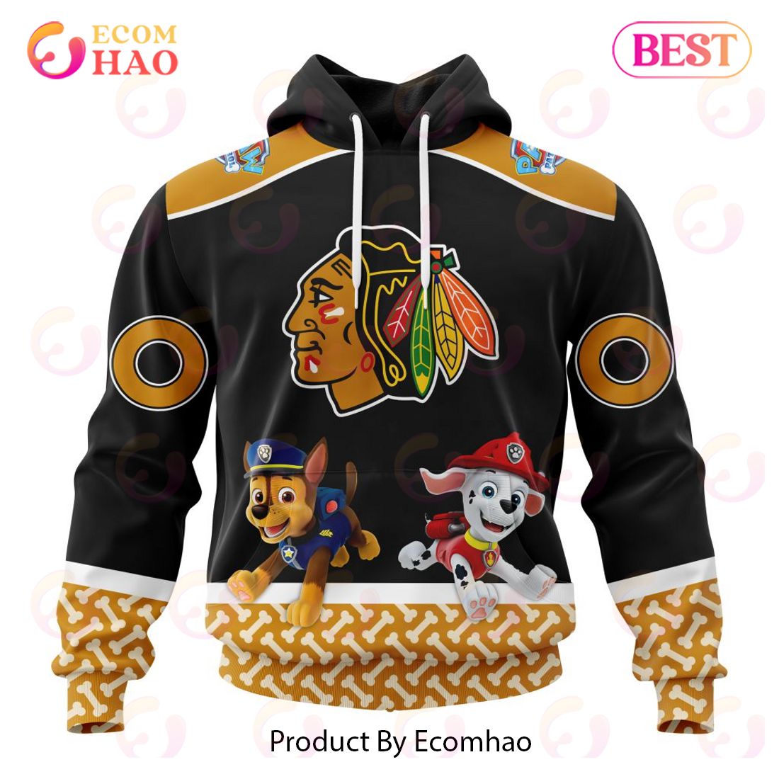 [NEW] NHL Chicago Blackhawks Special Paw Patrol Design 3D Hoodie