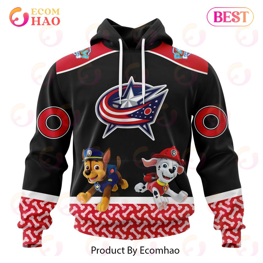 [NEW] NHL Columbus Blue Jackets Special Paw Patrol Design 3D Hoodie