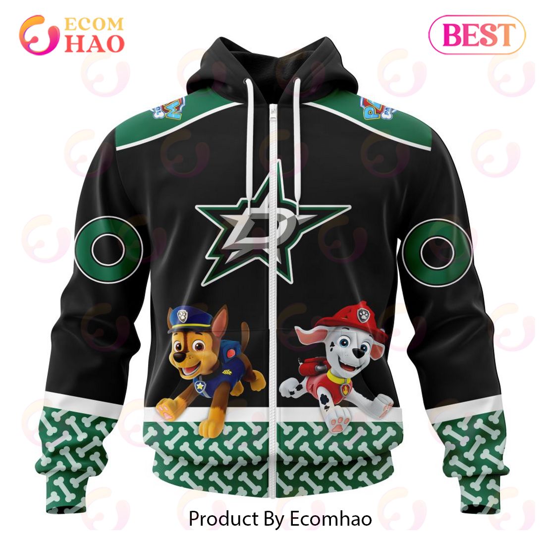 [NEW] NHL Dallas Stars Special Paw Patrol Design 3D Hoodie