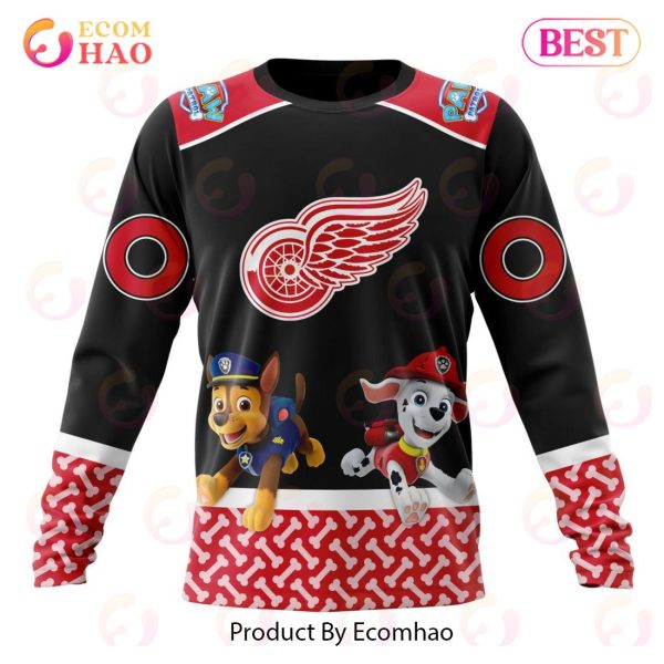 [NEW] NHL Detroit Red Wings Special Paw Patrol Design 3D Hoodie