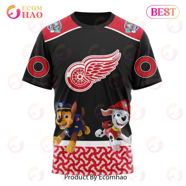 [NEW] NHL Detroit Red Wings Special Paw Patrol Design 3D Hoodie
