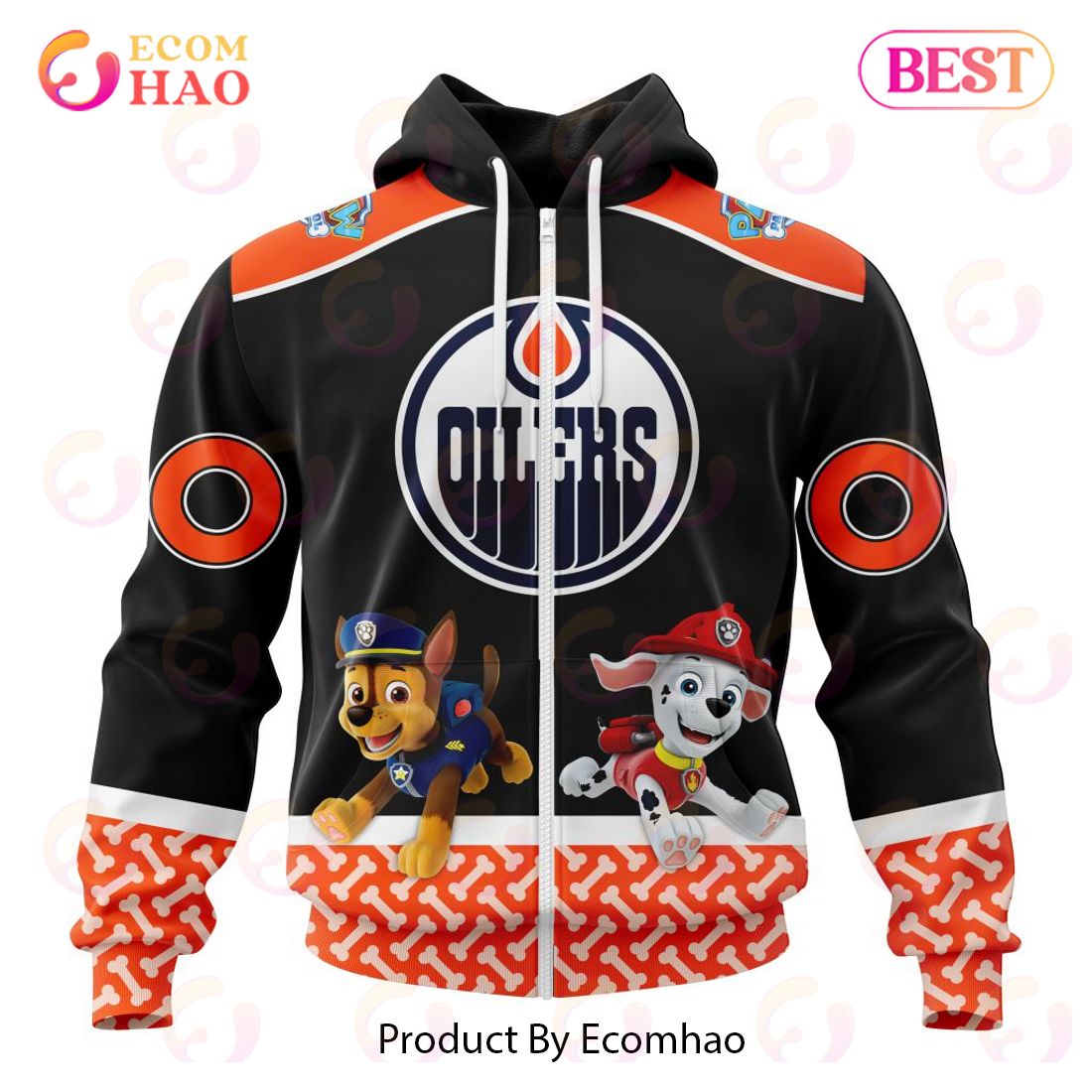 [NEW] NHL Edmonton Oilers Special Paw Patrol Design 3D Hoodie