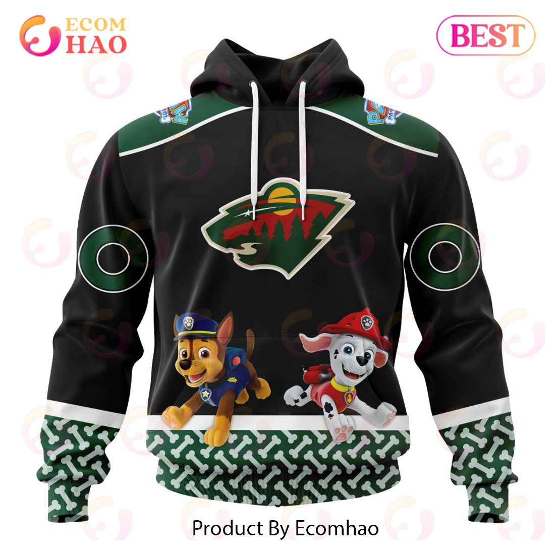 [NEW] NHL Minnesota Wild Special Paw Patrol Design 3D Hoodie