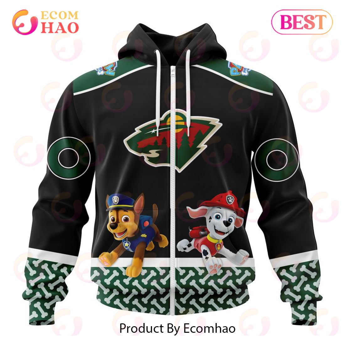 [NEW] NHL Minnesota Wild Special Paw Patrol Design 3D Hoodie