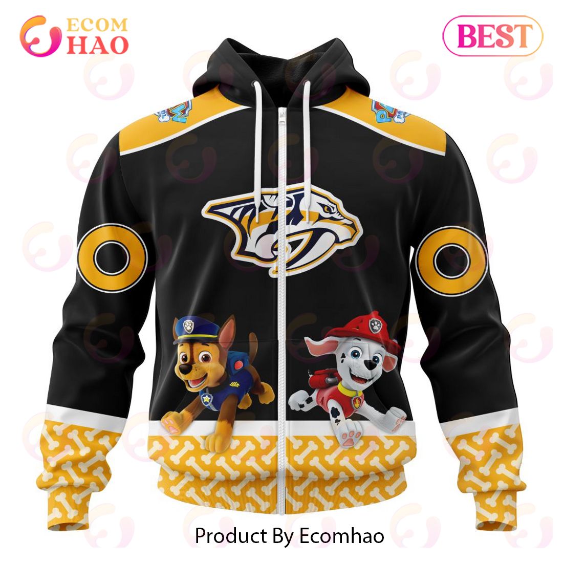 [NEW] NHL Nashville Predators Special Paw Patrol Design 3D Hoodie