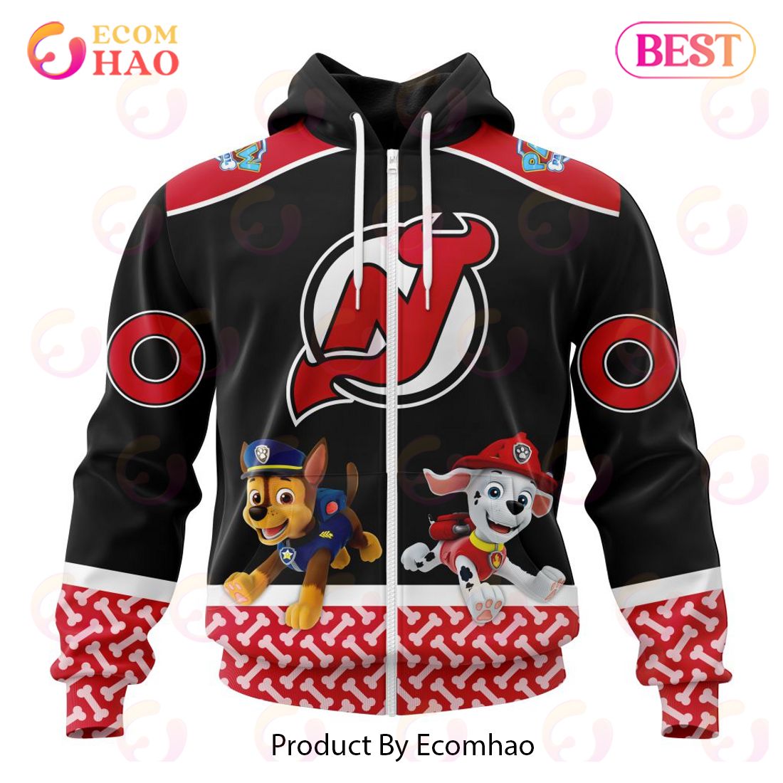 [NEW] NHL New Jersey Devils Special Paw Patrol Design 3D Hoodie