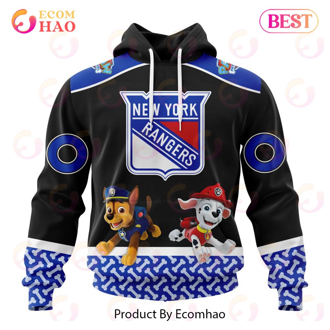 [NEW] NHL New York Rangers Special Paw Patrol Design 3D Hoodie