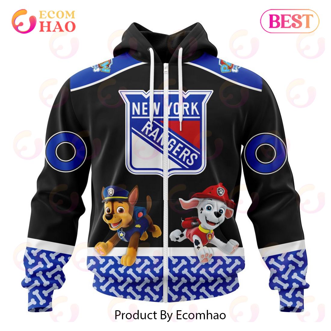 [NEW] NHL New York Rangers Special Paw Patrol Design 3D Hoodie