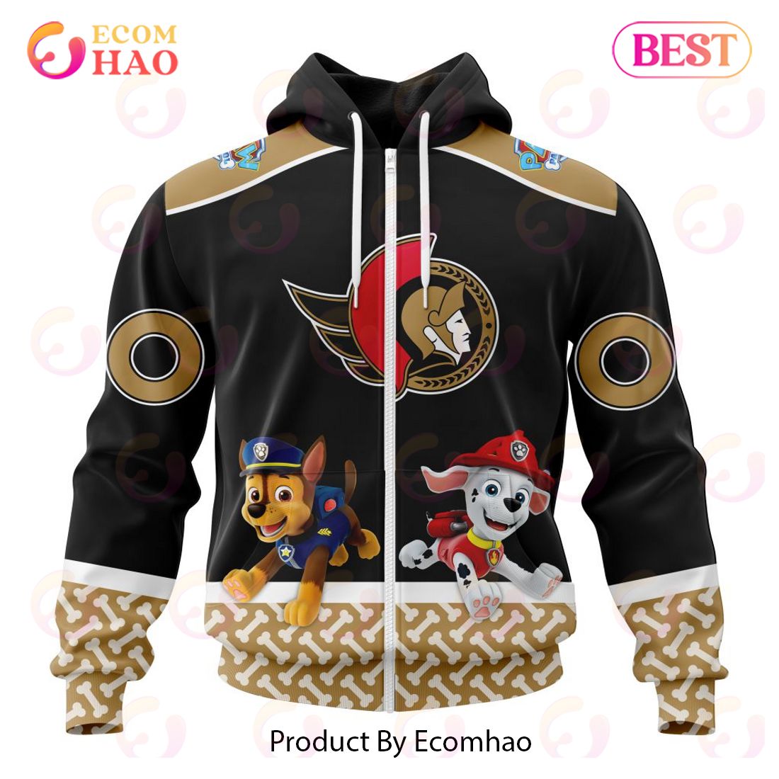 [NEW] NHL Ottawa Senators Special Paw Patrol Design 3D Hoodie