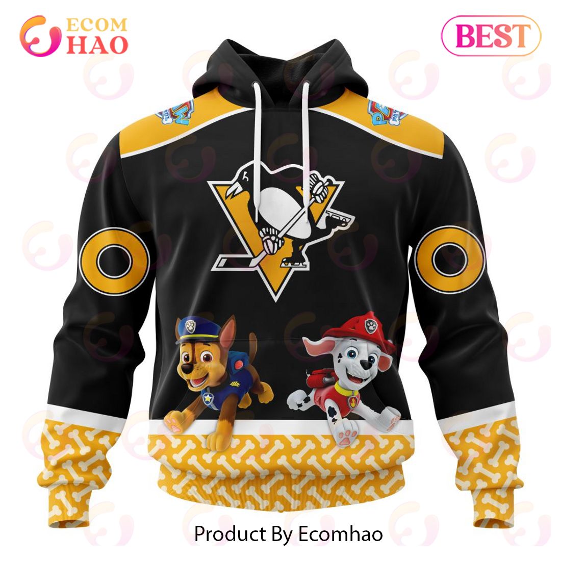 [NEW] NHL Pittsburgh Penguins Special Paw Patrol Design 3D Hoodie