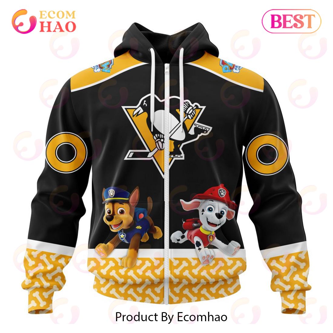 [NEW] NHL Pittsburgh Penguins Special Paw Patrol Design 3D Hoodie