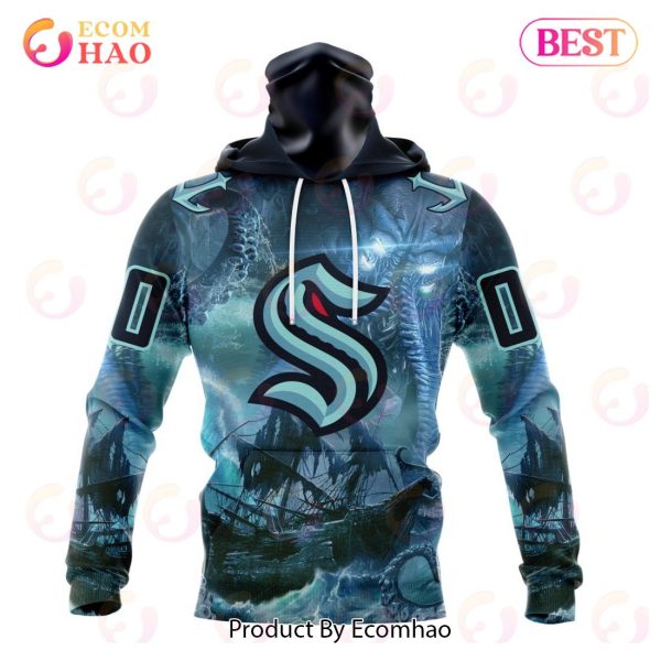 [NEW] NHL Seattle Kraken Fear The Deep Design 3D Hoodie
