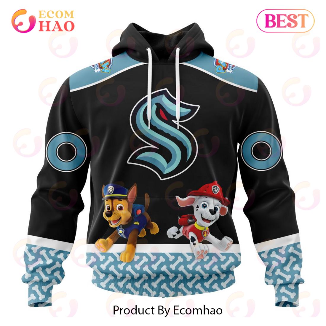 [NEW] NHL Seattle Kraken Special Paw Patrol Design 3D Hoodie