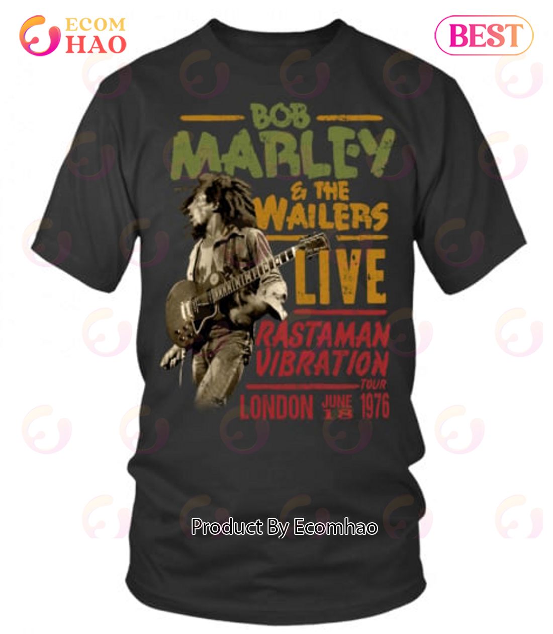 Bob Marley The Wailers Rastaman Vibration Tour T-Shirt