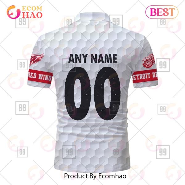 Personalized Golf Mix NHL Detroit Red Wings Polo Shirt