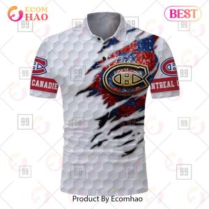Personalized Golf Mix NHL Montreal Canadiens Polo Shirt