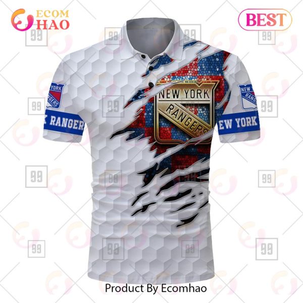 Personalized Golf Mix NHL New York Rangers Polo Shirt
