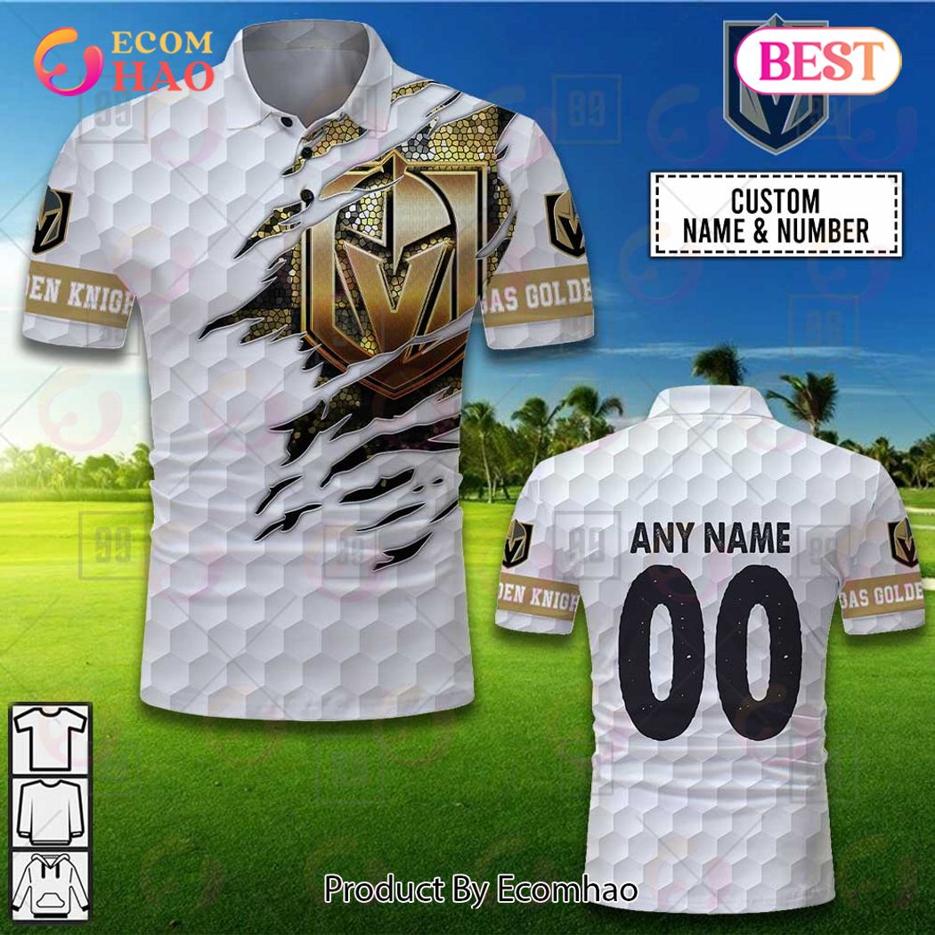 Personalized Golf Mix NHL Vegas Golden Knights Polo Shirt