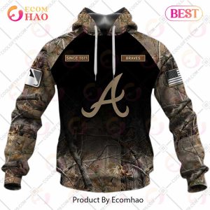 Atlanta Braves Realtree Camo 3D T Shirts Sweatshirt Zip Up Hoodie