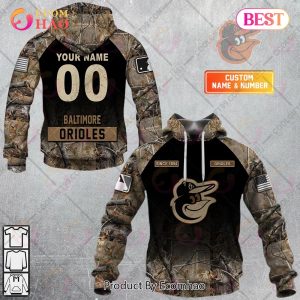 Personalized MLB Baltimore Orioles Hunting Camouflage 3D Hoodie