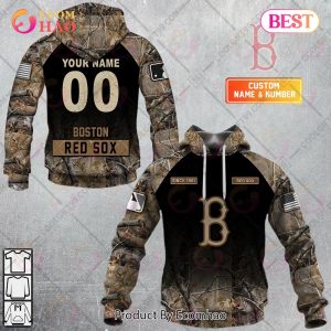 Personalized MLB Boston Red Sox Hunting Camouflage 3D Hoodie