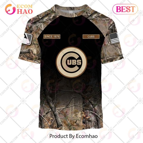 Personalized MLB Chicago Cubs Hunting Camouflage 3D Hoodie
