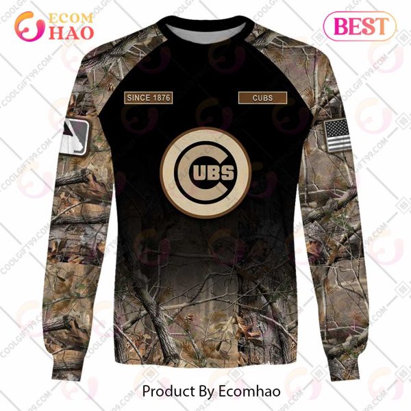 Personalized MLB Chicago Cubs Hunting Camouflage 3D Hoodie