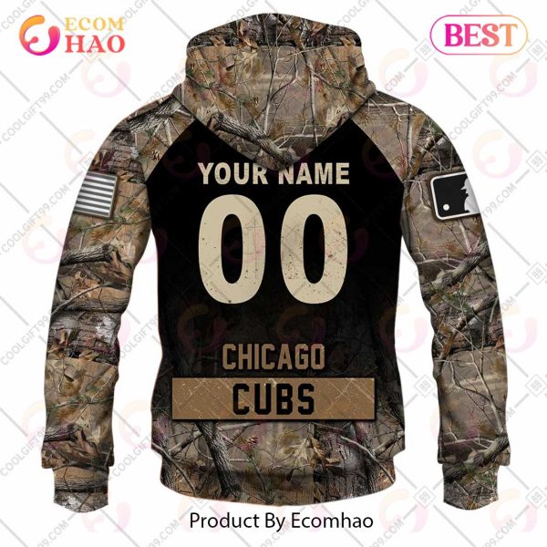 Personalized MLB Chicago Cubs Hunting Camouflage 3D Hoodie