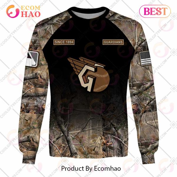 Personalized MLB Cleveland Guardians Hunting Camouflage 3D Hoodie