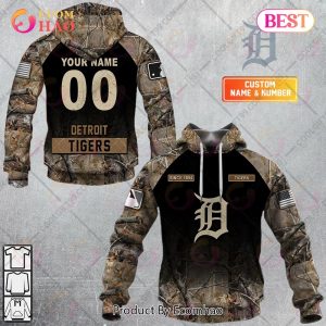 Personalized MLB Detroit Tigers Hunting Camouflage 3D Hoodie