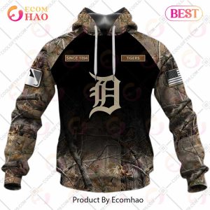 Personalized MLB Detroit Tigers Hunting Camouflage 3D Hoodie