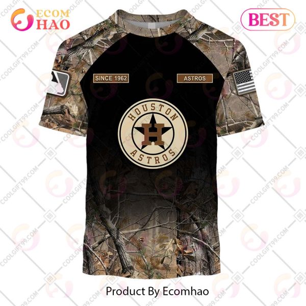 Personalized MLB Houston Astros Hunting Camouflage 3D Hoodie