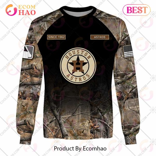 Personalized MLB Houston Astros Hunting Camouflage 3D Hoodie