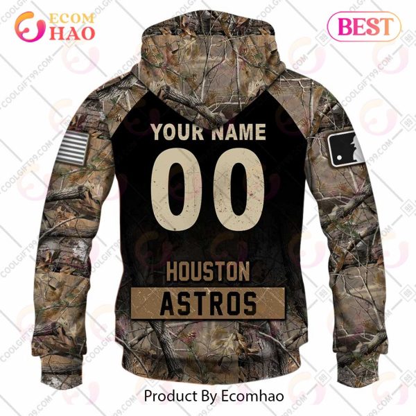 Personalized MLB Houston Astros Hunting Camouflage 3D Hoodie