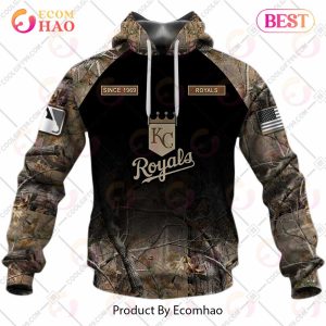 Personalized MLB Kansas City Royals Hunting Camouflage 3D Hoodie