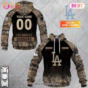 Personalized MLB Los Angeles Dodgers Hunting Camouflage 3D Hoodie