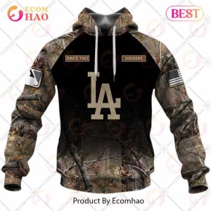 Personalized MLB Los Angeles Dodgers Hunting Camouflage 3D Hoodie