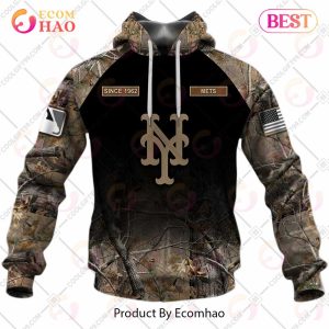 Personalized MLB New York Mets Hunting Camouflage 3D Hoodie