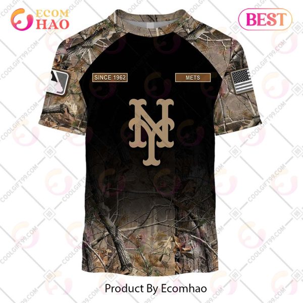 Personalized MLB New York Mets Hunting Camouflage 3D Hoodie