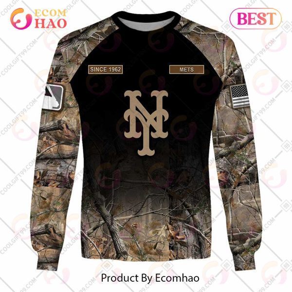 Personalized MLB New York Mets Hunting Camouflage 3D Hoodie