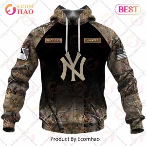 Personalized MLB New York Yankees Hunting Camouflage 3D Hoodie
