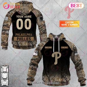 Personalized MLB Philadelphia Phillies Hunting Camouflage 3D Hoodie